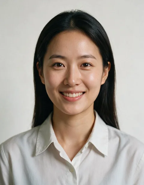 AI 职业照风格示意（女）